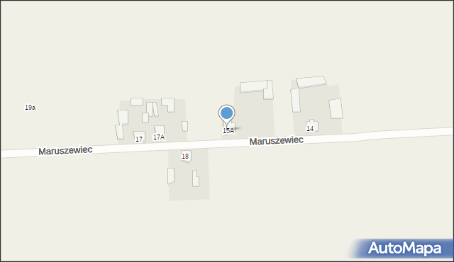 Maruszewiec Stary, Maruszewiec Stary, 15A, mapa Maruszewiec Stary