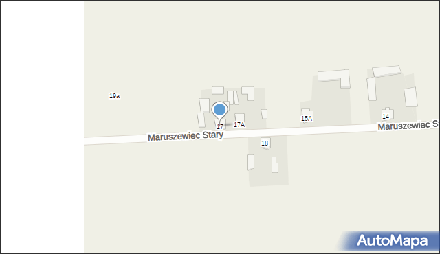 Maruszewiec Stary, Maruszewiec Stary, 17, mapa Maruszewiec Stary