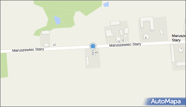 Maruszewiec Stary, Maruszewiec Stary, 21, mapa Maruszewiec Stary
