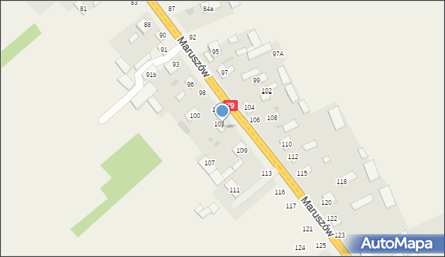 Maruszów, Maruszów, 105, mapa Maruszów