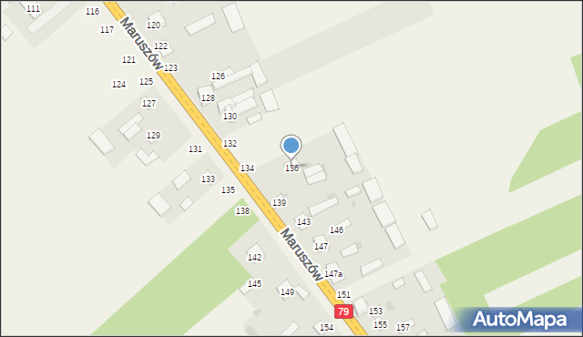 Maruszów, Maruszów, 136, mapa Maruszów