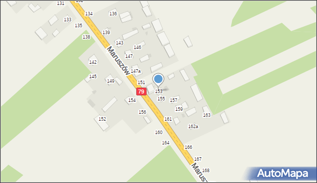 Maruszów, Maruszów, 153, mapa Maruszów