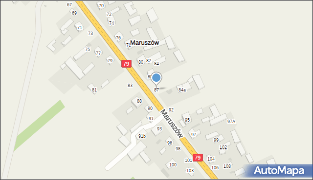 Maruszów, Maruszów, 87, mapa Maruszów