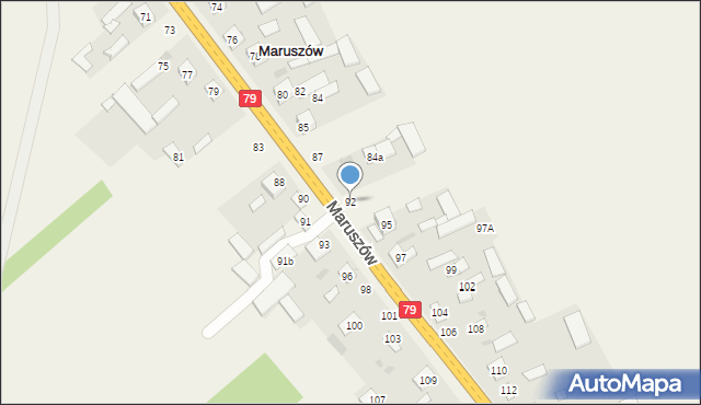 Maruszów, Maruszów, 92, mapa Maruszów