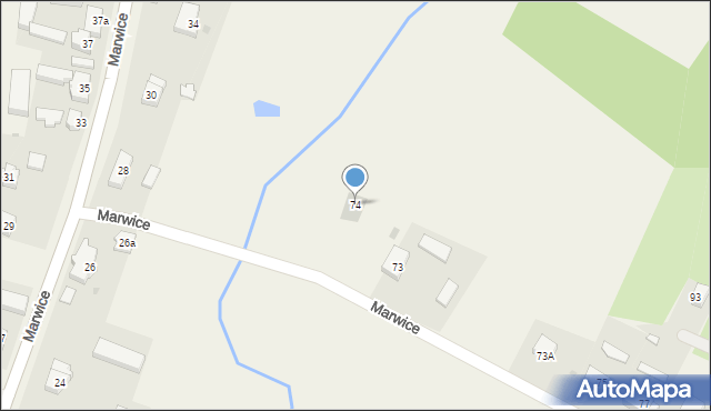 Marwice, Marwice, 74, mapa Marwice