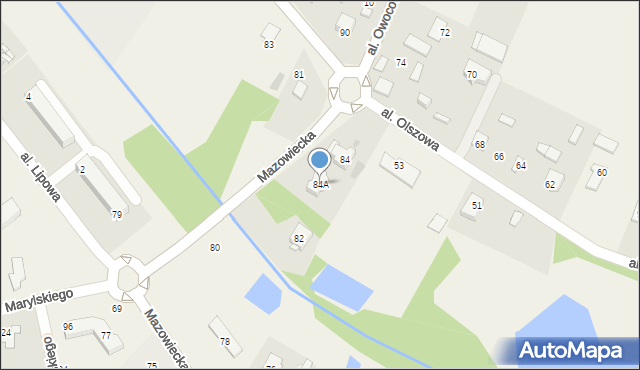 Marynin, Mazowiecka, 84A, mapa Marynin