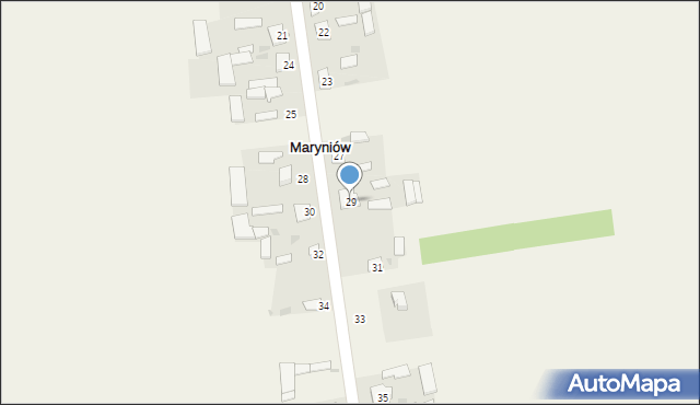 Maryniów, Maryniów, 29, mapa Maryniów