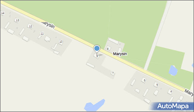 Marysin, Marysin, 9, mapa Marysin