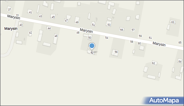 Marysin, Marysin, 52, mapa Marysin