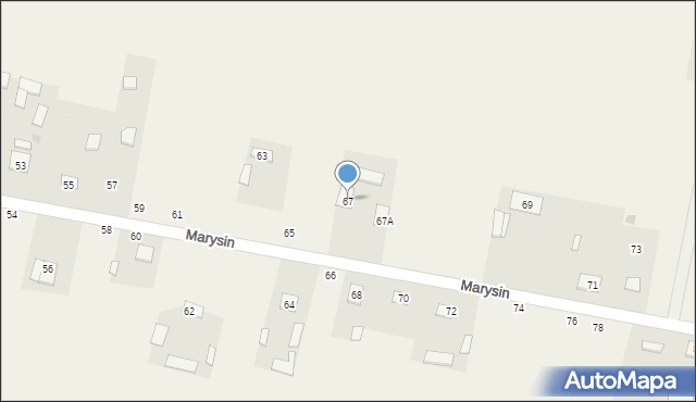 Marysin, Marysin, 67, mapa Marysin