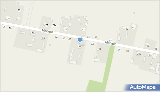 Marysin, Marysin, 90, mapa Marysin