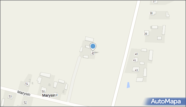 Marysin, Marysin, 42, mapa Marysin