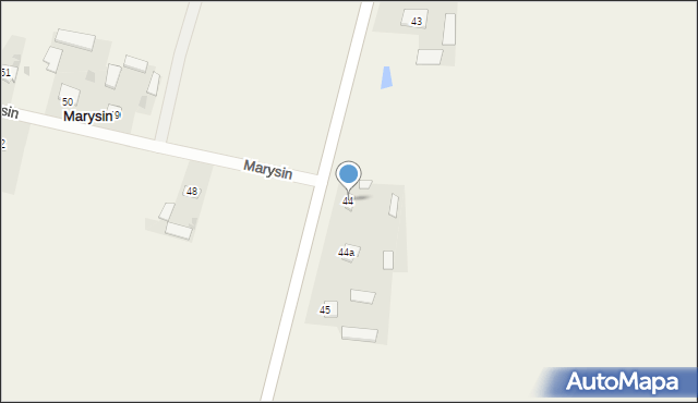 Marysin, Marysin, 44, mapa Marysin