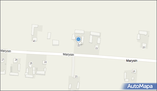 Marysin, Marysin, 22, mapa Marysin