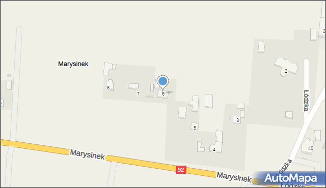 Marysinek, Marysinek, 6, mapa Marysinek