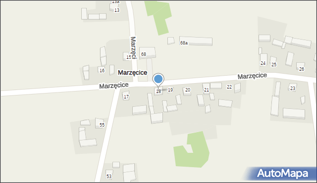 Marzęcice, Marzęcice, 18, mapa Marzęcice
