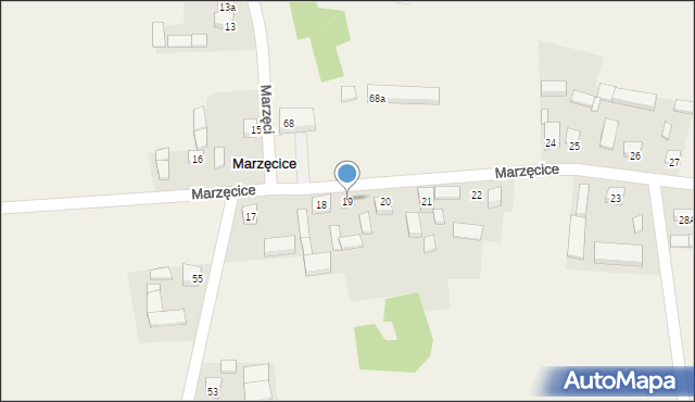 Marzęcice, Marzęcice, 19, mapa Marzęcice