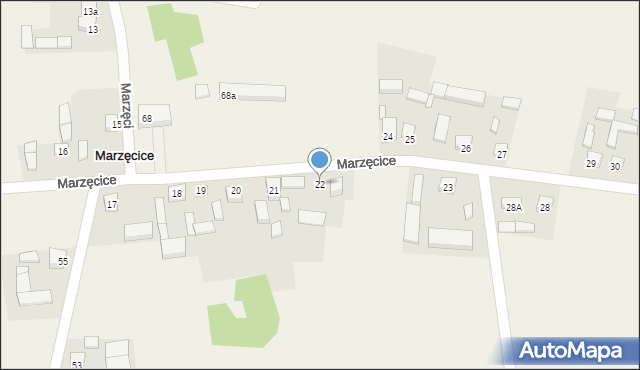 Marzęcice, Marzęcice, 22, mapa Marzęcice