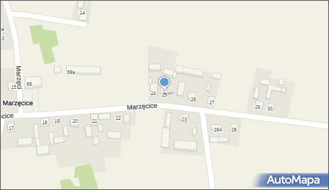 Marzęcice, Marzęcice, 25, mapa Marzęcice