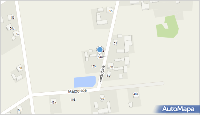 Marzęcice, Marzęcice, 54A, mapa Marzęcice
