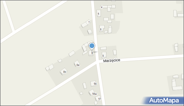 Marzęcice, Marzęcice, 8, mapa Marzęcice