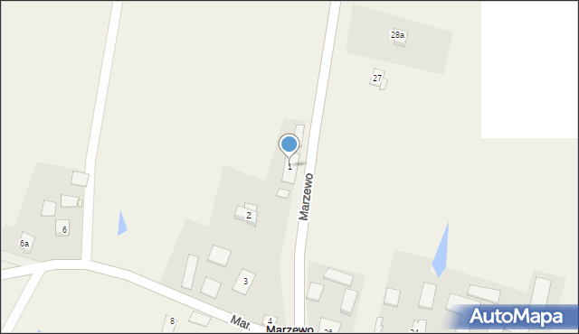 Marzewo, Marzewo, 1, mapa Marzewo