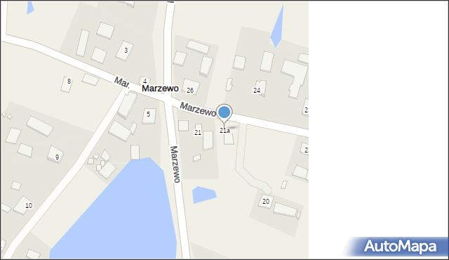 Marzewo, Marzewo, 21a, mapa Marzewo