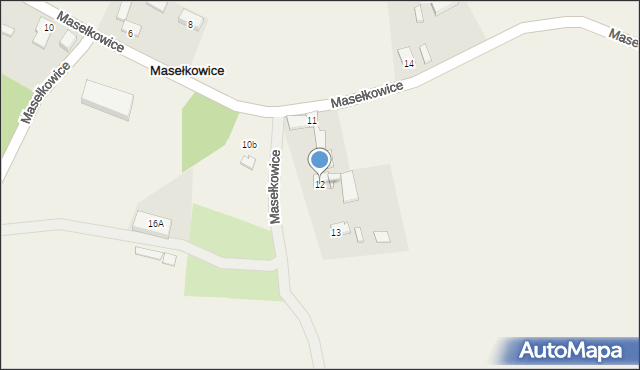 Masełkowice, Masełkowice, 12, mapa Masełkowice