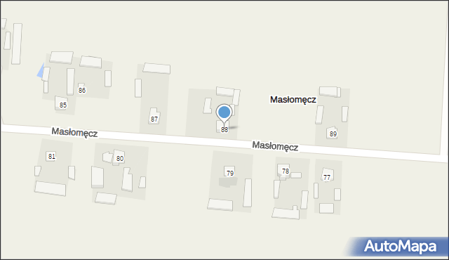 Masłomęcz, Masłomęcz, 88, mapa Masłomęcz