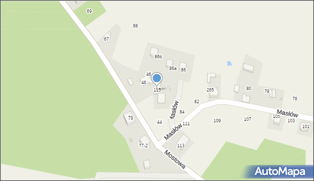 Masłów, Masłów, 115, mapa Masłów
