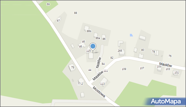 Masłów, Masłów, 117, mapa Masłów