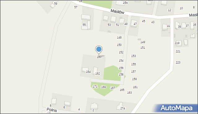 Masłów, Masłów, 160, mapa Masłów