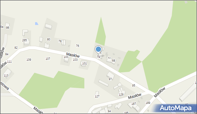 Masłów, Masłów, 74, mapa Masłów