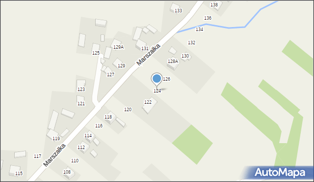 Masłów Drugi, Marszałka Józefa, ks., 124, mapa Masłów Drugi