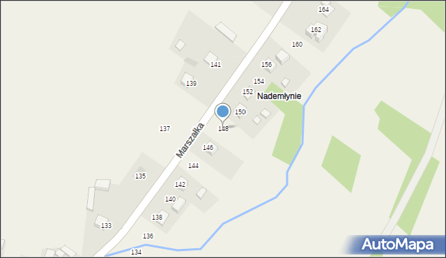 Masłów Drugi, Marszałka Józefa, ks., 148, mapa Masłów Drugi