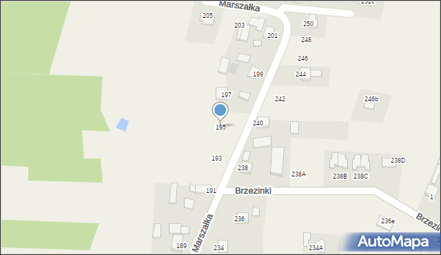 Masłów Drugi, Marszałka Józefa, ks., 195, mapa Masłów Drugi