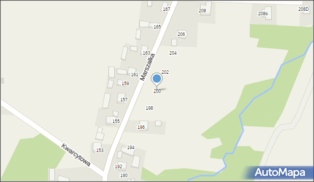 Masłów Drugi, Marszałka Józefa, ks., 200, mapa Masłów Drugi