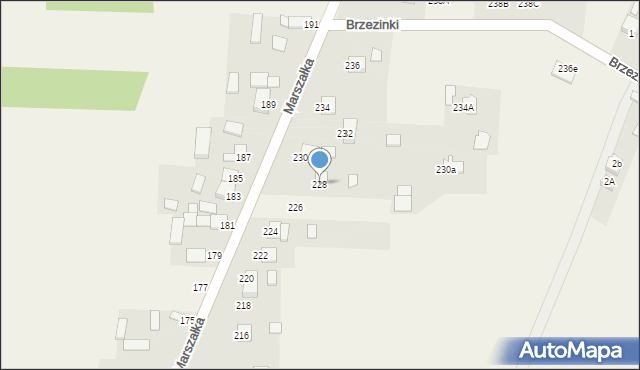 Masłów Drugi, Marszałka Józefa, ks., 228, mapa Masłów Drugi