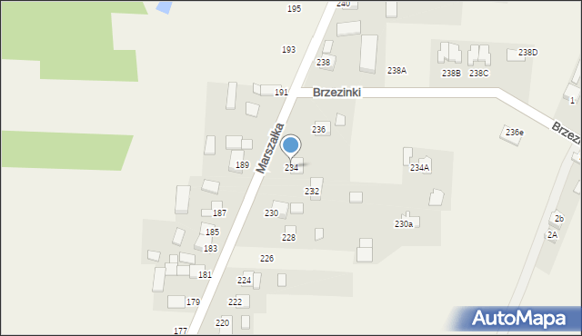 Masłów Drugi, Marszałka Józefa, ks., 234, mapa Masłów Drugi
