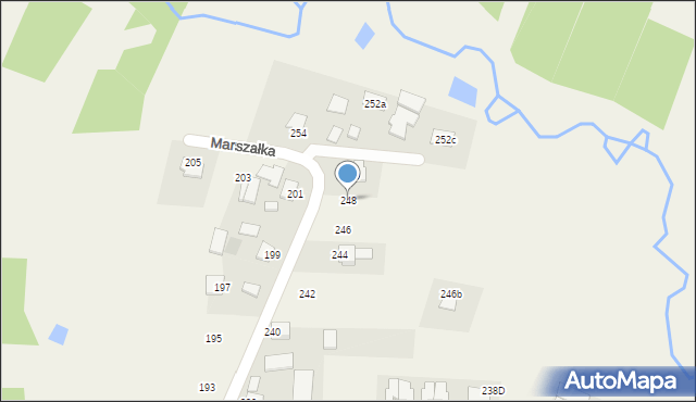 Masłów Drugi, Marszałka Józefa, ks., 248, mapa Masłów Drugi