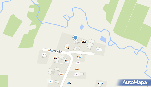 Masłów Drugi, Marszałka Józefa, ks., 252, mapa Masłów Drugi