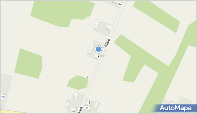 Masłów Pierwszy, Mała, 5, mapa Masłów Pierwszy