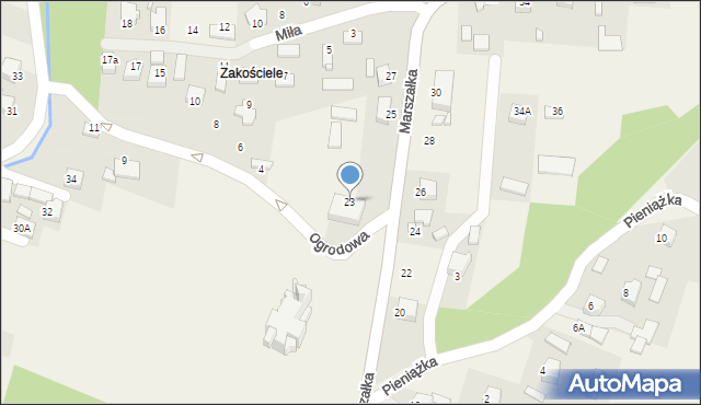 Masłów Pierwszy, Marszałka Józefa, ks., 23, mapa Masłów Pierwszy