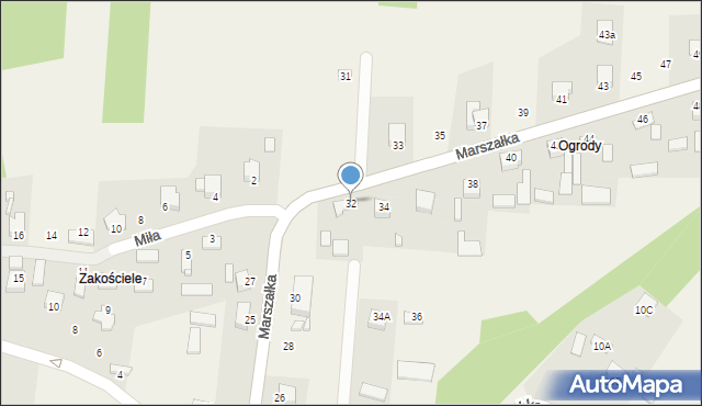 Masłów Pierwszy, Marszałka Józefa, ks., 32, mapa Masłów Pierwszy