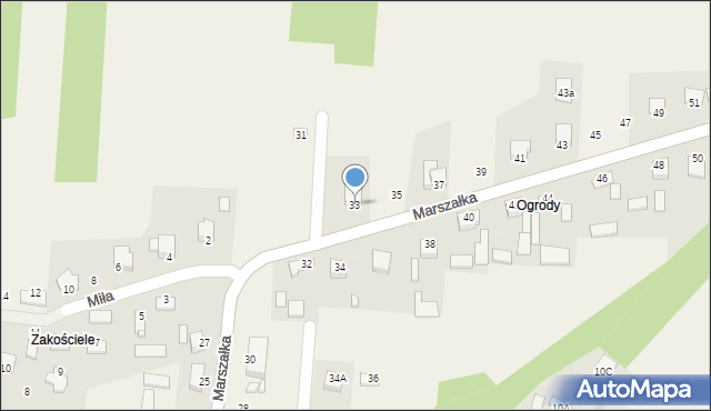 Masłów Pierwszy, Marszałka Józefa, ks., 33, mapa Masłów Pierwszy