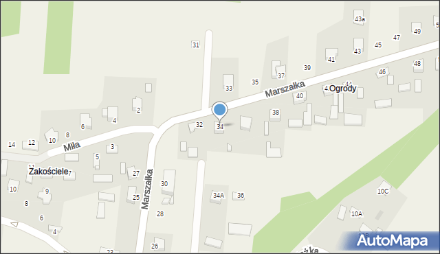 Masłów Pierwszy, Marszałka Józefa, ks., 34, mapa Masłów Pierwszy