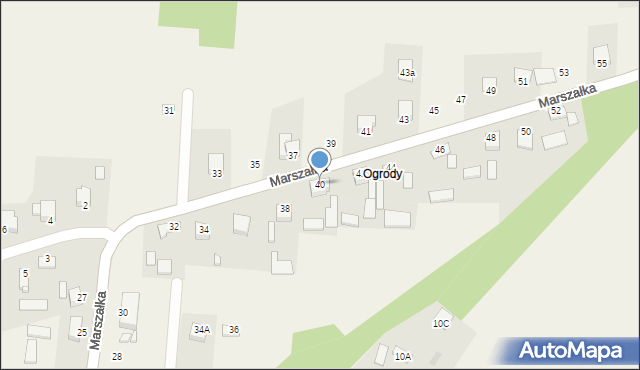 Masłów Pierwszy, Marszałka Józefa, ks., 40, mapa Masłów Pierwszy