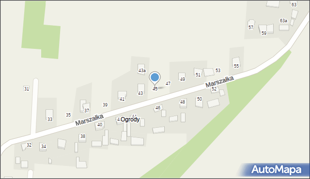 Masłów Pierwszy, Marszałka Józefa, ks., 45, mapa Masłów Pierwszy