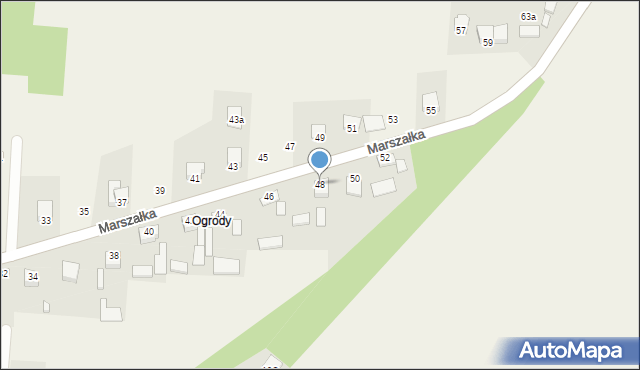 Masłów Pierwszy, Marszałka Józefa, ks., 48, mapa Masłów Pierwszy