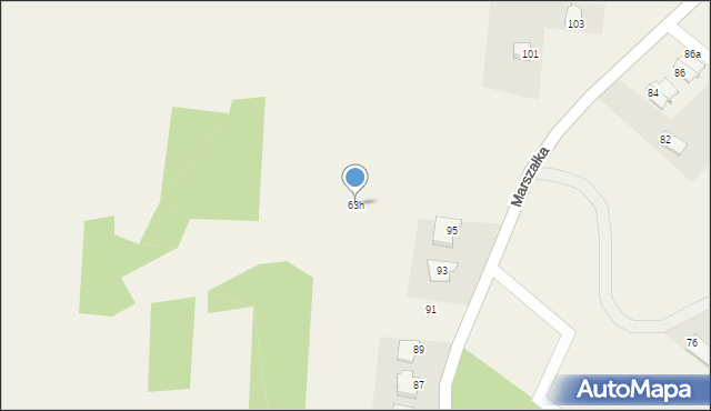 Masłów Pierwszy, Marszałka Józefa, ks., 63h, mapa Masłów Pierwszy